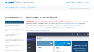 
                            7. How to Log in to the Azure Portal – Ingram Micro Cloud KB