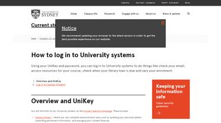 
                            10. How to log in to University systems - The University of Sydney