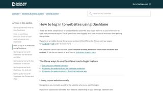 
                            10. How to log in to websites using Dashlane – Dashlane