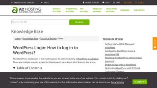 
                            4. How To Log In To WordPress - A2 Hosting