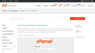 
                            11. How to log in to WordPress using Softaculous - Hosting - Namecheap ...