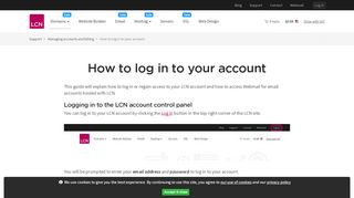 
                            2. How to log in to your account - LCN.com