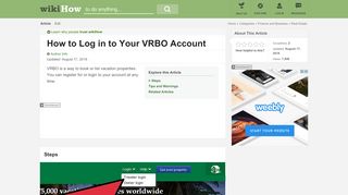 
                            8. How to Log in to Your VRBO Account: 4 Steps (with Pictures)