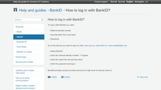 
                            2. How to log in with BankID? | eid.difi.no