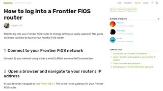 
                            7. How to log into a Frontier FiOS router - howchoo