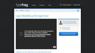 
                            6. How to log into a Mumble Server as the Super User ... - TypeFrag.com