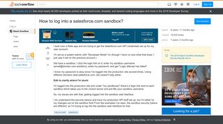 
                            6. How to log into a salesforce.com sandbox? - Stack Overflow