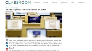 
                            2. How to Log Into a Windows Domain on a Mac | Synonym