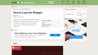 
                            9. How to Log Into Blogger: 6 Steps (with Pictures) - wikiHow