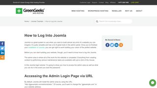 
                            12. How to Log Into Joomla - GreenGeeks