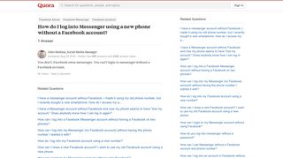 
                            5. How to log into Messenger using a new phone without a Facebook ...