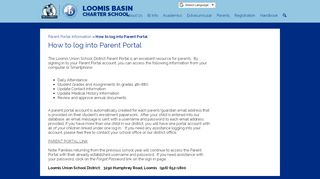 
                            7. How to log into Parent Portal – Parent Portal Information – Loomis ...