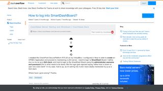 
                            9. How to log into SmartDashBoard? - Stack Overflow
