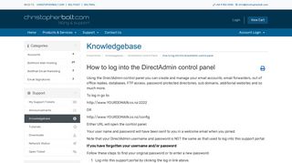 
                            10. How to log into the DirectAdmin control panel - Knowledgebase ...