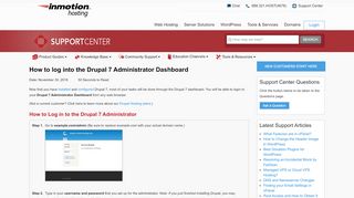 
                            13. How to log into the Drupal 7 Administrator Dashboard | InMotion Hosting