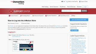 
                            8. How to Log into the InMotion Store | InMotion Hosting