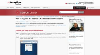 
                            10. How to log into the Joomla 3.1 Administrator Dashboard | InMotion ...