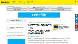 
                            12. How to Log into the WordPress.com Dashboard - dummies