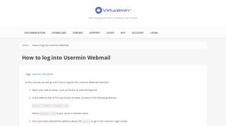 
                            2. How to log into Usermin Webmail | Virtualmin