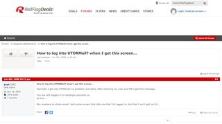 
                            4. How to log into UTORMail? when I get this screen... - RedFlagDeals ...