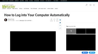 
                            8. How to Log into Your Computer Automatically - Lifehacker
