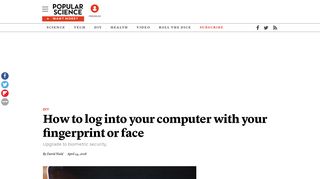 
                            3. How to log into your computer with your fingerprint or face | Popular ...