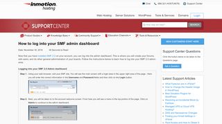 
                            6. How to log into your SMF admin dashboard | InMotion Hosting