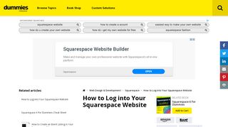 
                            4. How to Log into Your Squarespace Website - dummies