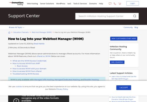 
                            5. How to log into your Web Host Manager (WHM) | InMotion ...