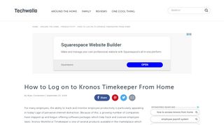 
                            6. How to Log on to Kronos Timekeeper From Home | Techwalla.com