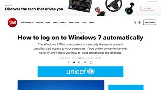 
                            7. How to log on to Windows 7 automatically - CNET