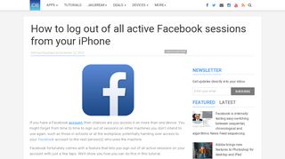 
                            12. How to log out of all active Facebook sessions from your iPhone