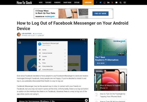 
                            8. How to Log Out of Facebook Messenger on Your Android Device
