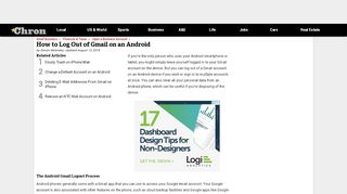 
                            13. How to Log Out of Gmail on an Android | Chron.com