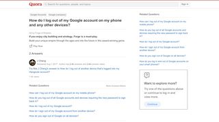 
                            8. How to log out of my Google account on my phone and any other ...