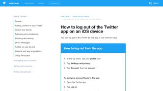 
                            11. How to log out of the Twitter app on an iOS device - Twitter ...