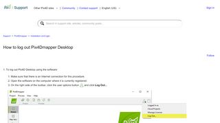 
                            10. How to log out Pix4D Desktop – Support