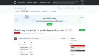 
                            6. How to log php errors on production environment · Issue #21308 ...