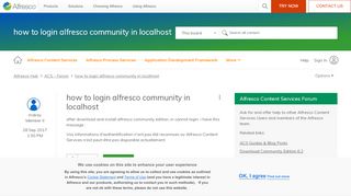 
                            8. how to login alfresco community in localhost | Alfresco Community