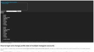 
                            5. How to login and change profile data of multiple Instagram accounts ...