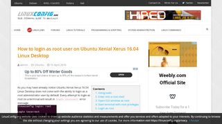 
                            6. How to login as root user on Ubuntu Xenial Xerus 16.04 Linux ...
