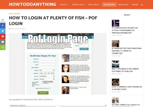 How to Login at Plenty of Fish – POF Login | HowToDoAnything