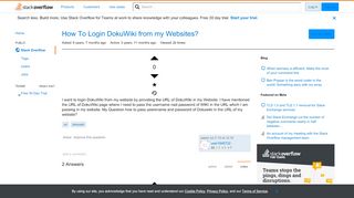 
                            4. How To Login DokuWiki from my Websites? - Stack Overflow