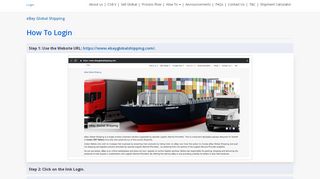 
                            6. How to Login | eBay Global Shipping