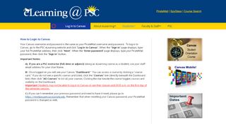 
                            7. How to Login – eLearning - eLearning – @Pensacola State College