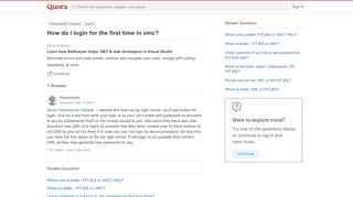 
                            8. How to login for the first time in vmc - Quora