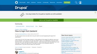 
                            1. How to login from backend | Drupal.org
