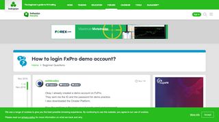 
                            6. How to login FxPro demo account? - Beginner Questions - BabyPips ...