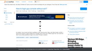 
                            9. How to login gcp console without ssh? - Stack Overflow
