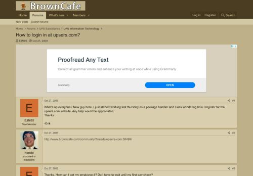 
                            7. How to login in at upsers.com? | BrownCafe - UPSers talking about UPS